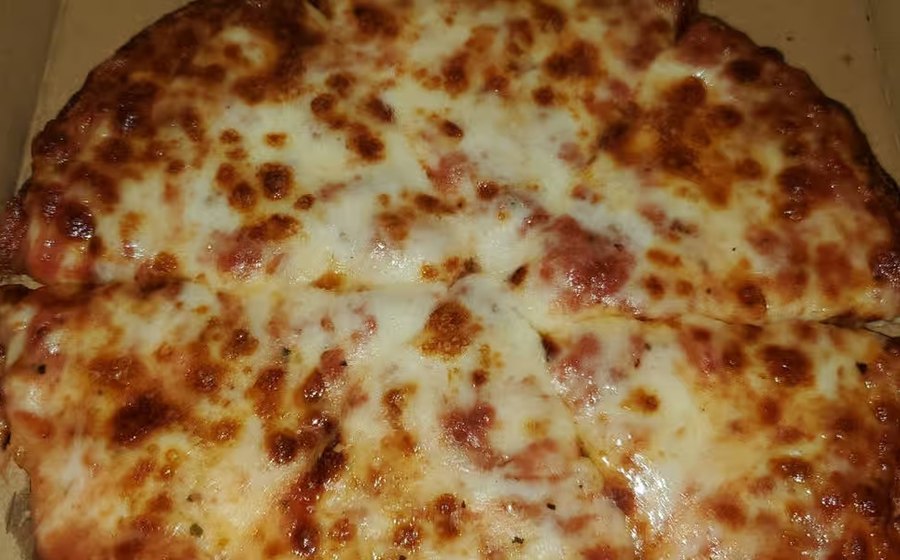 Cheese pizza at Spice Pizza